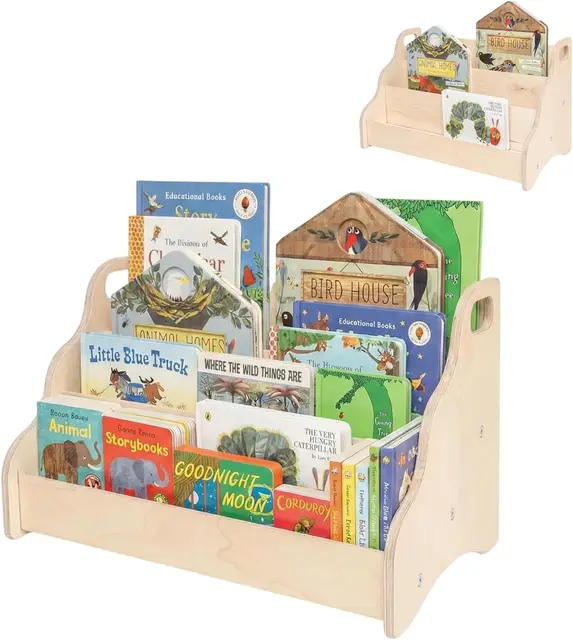 MAMOI® Estantería para Libros Infantil – estantería Infantil, Organizador de Libros para habitación Infantil, Soporte para Libros, estantería Independiente, Almacenamiento de Libros, Caja para Libros
