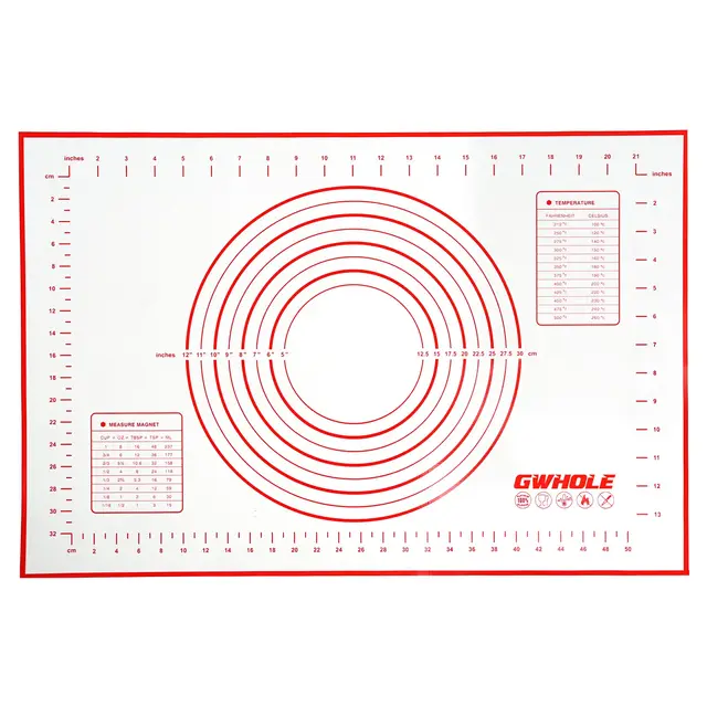 GWHOLE Tapete de Silicona para Hornear Baking Mat Grande Antiadherente 60 x 40 cm