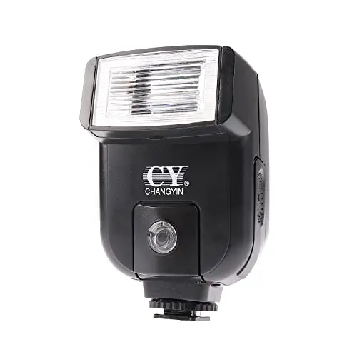 Hersmay CY-20 Universal Caliente Zapato en cámara Flash Speedlite electrónico Speedlight con Puerto de sincronización para Nikon Canon Panasonic Olympus Pentax Alpha Digital DSLR Cámara Flash