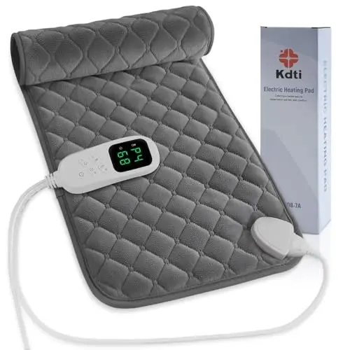 Manta Eléctrica, Almohadilla Térmica Electrica con Función de Apagado Automático, para Espalda, Lumbar, Cervical, 6 Niveles de Temperatura, Lavable a Máquina, Regalo para Padres o Esposa, 30 × 60 CM