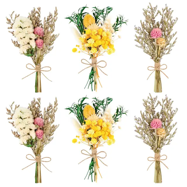 gulxwis 6 ramos mini flores secas