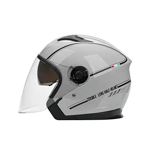 Casco de Moto Jet Abierto, Casco de Patinete Eléctrico con Visera, Casco Moto de Scooter para Mujer Hombre Adultos