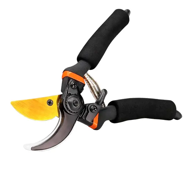 Bamworld Tijeras de podar tipo bypass de acero SK5, 24 mm de diámetro de corte, herramienta de jardín ergonómica para manos, ideal para ramas, arbustos y flores.