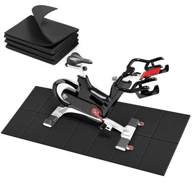 Esterilla de protección para el suelo para equipos deportivos, insonorizante, impermeable, fácil de limpiar, 6 mm de PVC, 173 x 61 x 0,6 cm, esterilla de gimnasia para cinta de correr, yoga, bicicleta