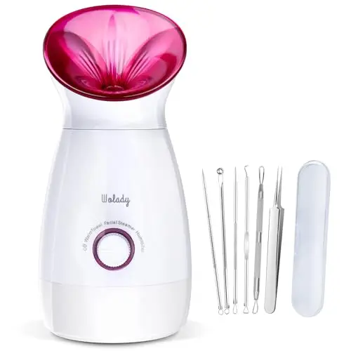 Vaporizador facial,vaporizador nano iónico para spa, función 3 en 1, desmontable, 200 ml, tratamiento de spa, apto para sauna, humidificador, limpieza de poros (Grande)