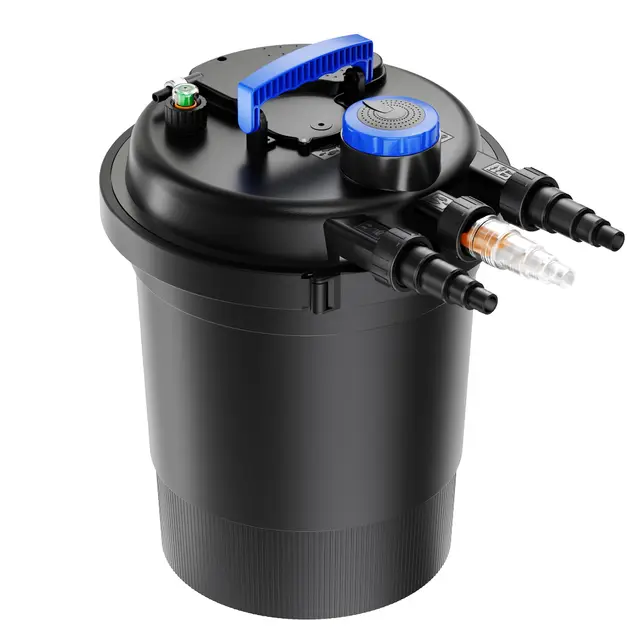 Wiltec CPF-250 Filtro presión lámpara UVC 11W estanques hasta 10000L KOI jardín Peces Jardinería