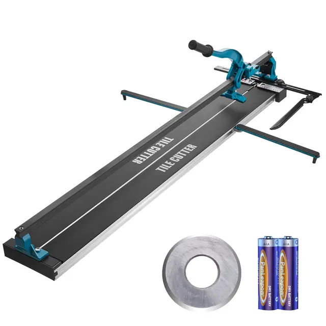VEVOR Cortador de Azulejos 1200 mm Cortador Manual de Azulejos Muela de Corte de Carburo de Tungsteno Posicionamiento por Infrarrojos Pies Antideslizantes para Instaladores Profesionales Principiantes