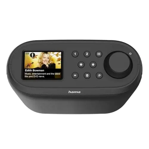 Hama | Radio Digital de Cocina bajo Mueble con Internet y Dab+. (Radio WiFi para Colgar, Altavoz Bluetooth con Spotify Connect, Control por App y Pantalla a Color) Negro.