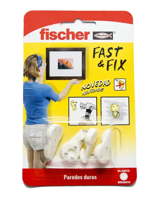 fischer fija cuadros 3 puntas fast & fix