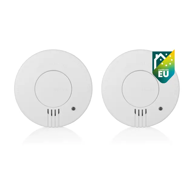 Smartwares Juego de 2 detectores de Humo- Sensores ópticos 10 años - Pilas reemplazables 5 años - FSM-11517