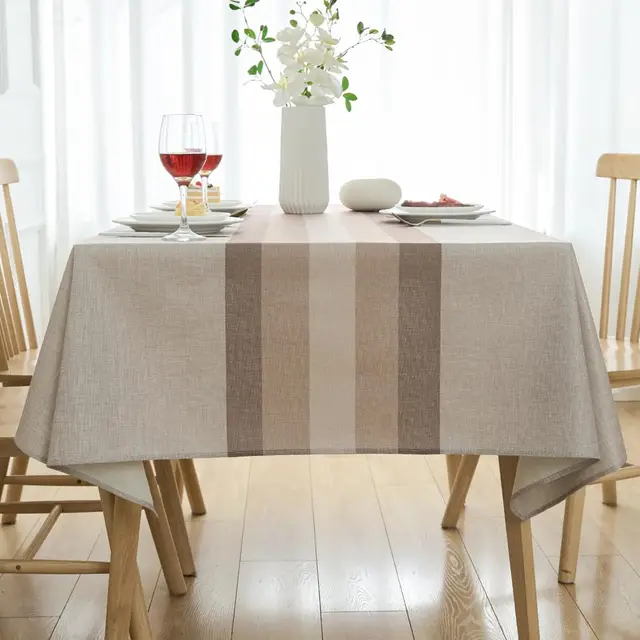 arwllzz mantel lino 200x140 beige rayas