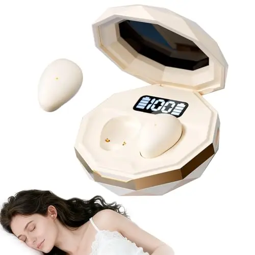 Auriculares para Dormir, Mini Auriculares para Dormir, inalámbricos Bluetooth 6.0, para Dormir de Lado, indicador de Potencia para Entrenar, Trabajar, Viajar.