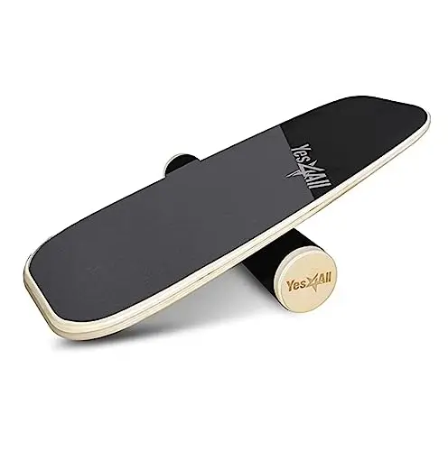 Yes4All - Entrenador de tabla de equilibrio de surf premium con tapones ajustables, 3 opciones de distancia diferentes de 27.9, 40.6 y 22 pulgadas, tabla de equilibrio de surf, entrenador de surf