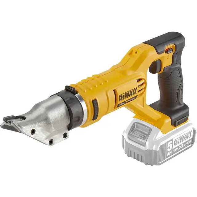 DEWALT Cizalla XR 18V sin Cargador/Batería, Compacta y Ligera, Ideal para Chapa de Metal, Empuñadura en D, Luz LED para Mejor Visibilidad, DCS491N-XJ