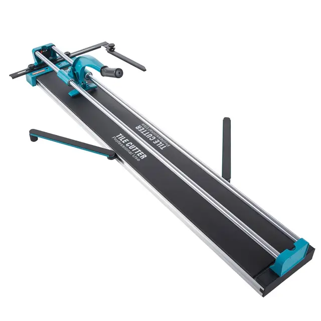 VEVOR Cortador de azulejos manual de 120 cm, corte de baldosas profesional con doble guía de acero y 2 patas antideslizantes, mango ergonómico antideslizante, escalera ajustable