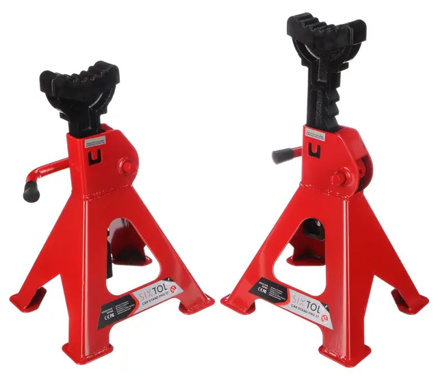Mechanic Car Stand Pro 3T | Soportes para Coche | caballetes de Seguridad | Capacidad 3 toneladas | Juego 2 Piezas