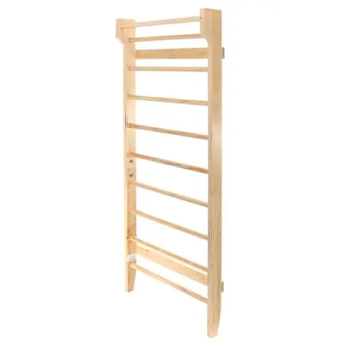 Espaldera en Madera Muro trepador hasta 150kg Escalera Sueca Altura de Barras Regulable