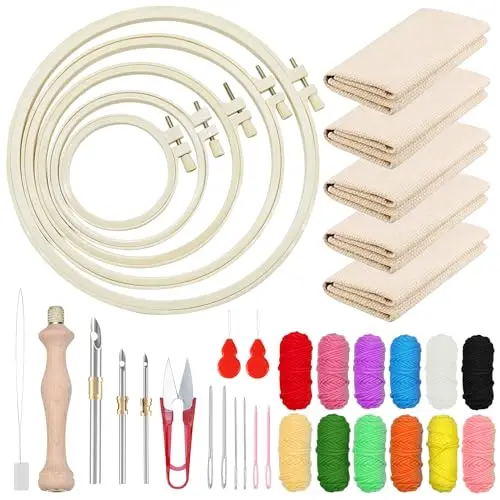 woohome kit punch needle 21 piezas