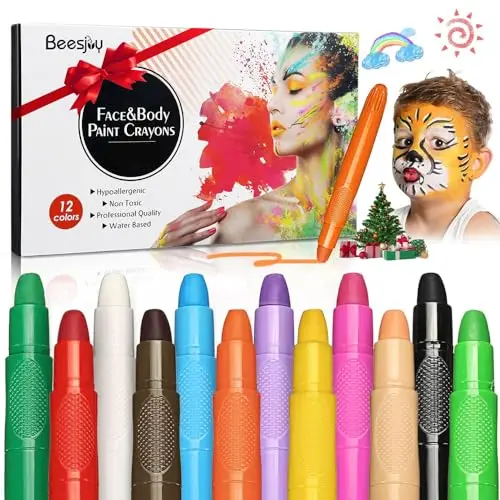 beesjuy 12 pinturas faciales infantiles