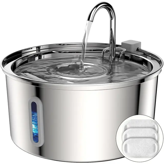 tomxcute fuente para gatos 3,2l acero
