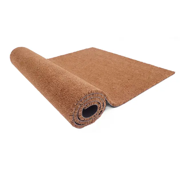 Carpido Felpudo de Coco 50x200 cm - Resistente al Corte, Natural, Antibacteriano y Extremadamente Resistente - Antipolvo de 24 mm
