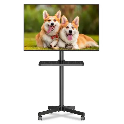 XINLEI Soporte TV Ruedas para TVs Planos/Curvos de 21-60 Pulgadas hasta 35 kg, Soporte de Pie para TV Móvil con Altura Ajustable y Ruedas, VESA máx. 400 x 400 mm, Modelo ML55A