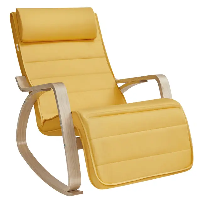 songmics silla mecedora con reposapiés
