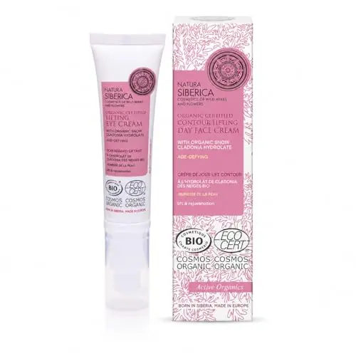 Natura Siberica Crema Antiarrugas Mujer Contour Lifting | Crema Hidratante Facial Mujer Certificada Orgánica | Crema Reafirmante Facial para Mejorar Elasticidad y Luminosidad | 50 ml