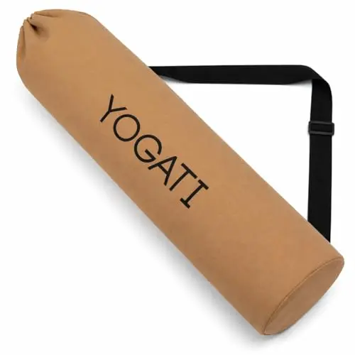 YOGATI® Bolsa Esterilla Yoga | Funda Sintética Algodon para Mat, 19x80 cm | Resistente y Ligera Bolsa Alfombrilla Yoga, Yoga y Pilates en Cualquier Lugar.