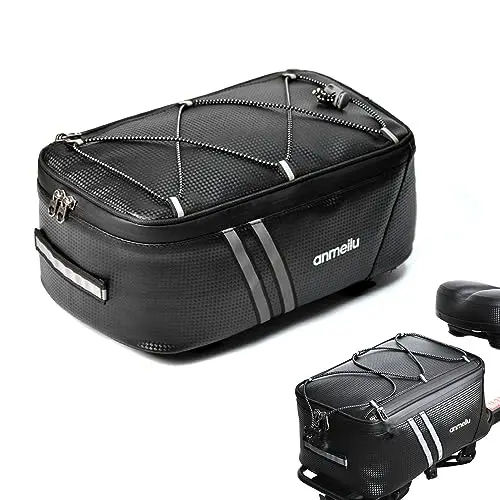 Bolsa Trasera para Bicicleta 8L - Multifunción Impermeable, Equipaje de Almacenamiento para Aire Libre
