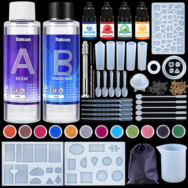 tailcas kit resina epoxi 200ml para