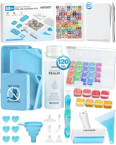 artdot kit 58 piezas diamond painting