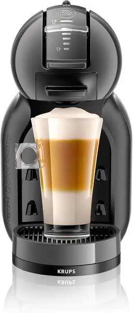 Krups Nescafé Dolce Gusto Mini Me Cafetera, cápsulas con 15 bares de presión, capacidad 0.8 L, bebidas frías o calientes, Play&Select, Thermoblock, 35 tipos café, Negra, KP1238