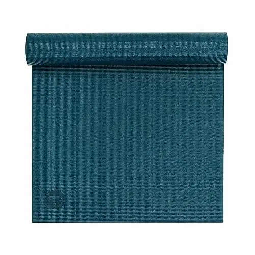 Esterilla de yoga Asana Mat, antideslizante, 183 x 60 cm, PVC de 4 mm, no solo para principiantes, alfombra de gimnasia, sin ftalatos, sin sustancia nocivas, petróleo