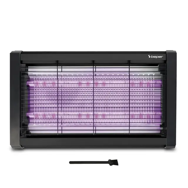 BEPER P206ZAN050 Lámpara eléctrica antimosquitos LED UV para Interiores, Elimina Insectos voladores con Descarga de 2000 V, para Colgar o Colocar sobre una Mesa, sin químicos
