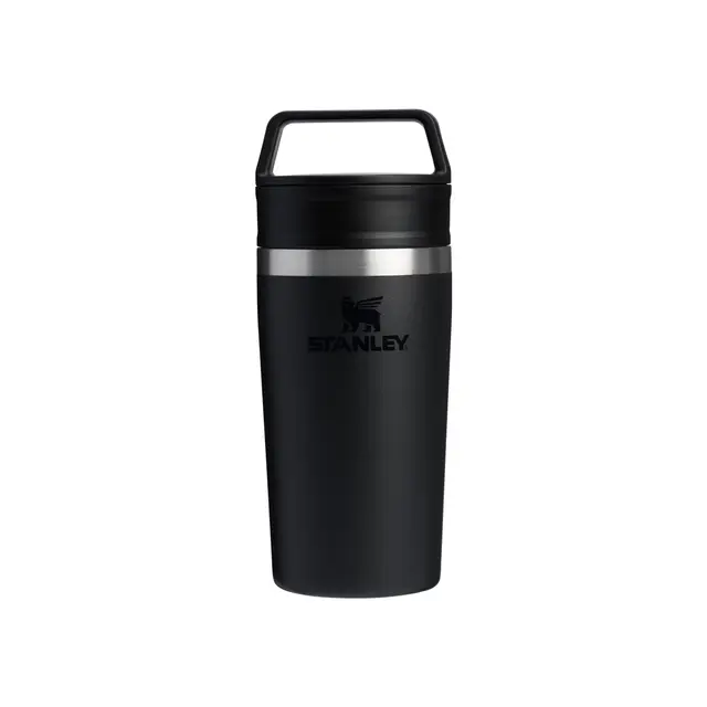 STANLEY Termo Cafe To-Go 0.35L - Mantiene 4 Horas Caliente - 5 Horas Frío - Sin BPA - Antifugas y Apilable - Apta Para Lavavajillas - Taza Café Para Llevar - Vaso Termico - Black