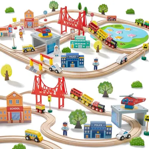 tiny land wooden train set
