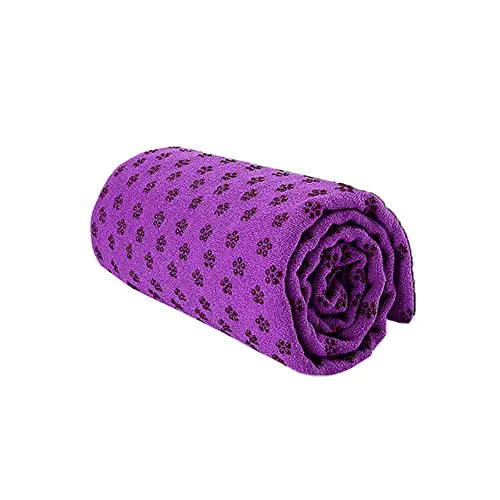 Morbuy Toalla de Yoga Antideslizante, Esterilla Plegable para Viajes, Secado Rápido, Microfibra (183x63cm, Púrpura Clásico)