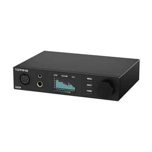 Topping DX5 II - Amplificador DAC y amplificador de auriculares, doble ES9039Q2M DSD512 PCM768 kHz