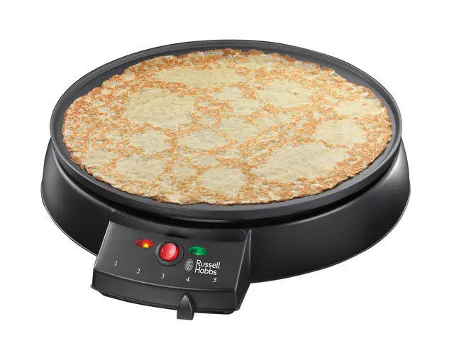 Russell Hobbs Fiesta - Crepera (1200 W, Acero Inoxidable, Diámetro de 30 cm, Negro, 2 Accesorios) - ref. 20920-56