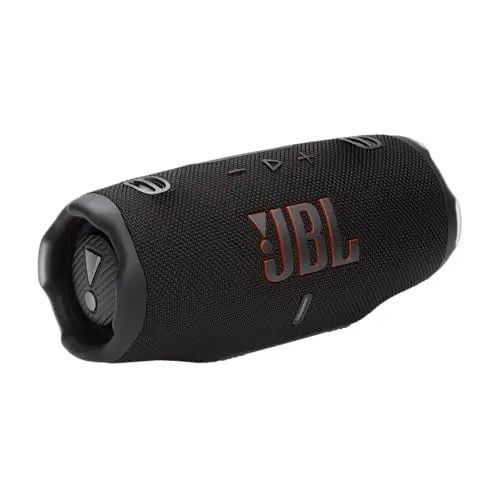 JBL Charge 6, Altavoz Bluetooth portátil inalámbrico, 28h de batería, Resistencia al Agua IP68, a Prueba de Polvo y caídas, Sonido JBL Pro con AI Sound Boost, Compatible con Auracast, Negro