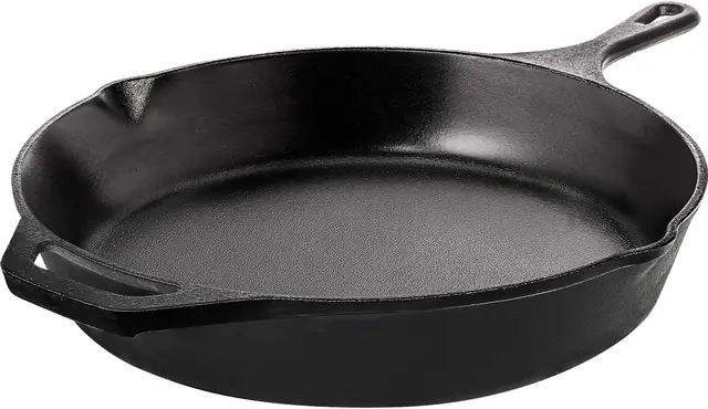 KICHLY - Sartén de hierro fundido presazonado - Cast Iron Skillet - utensilio de cocina seguro para interiores y exteriores - sartén de hierro fundido de 26 cm (10,25 pulgadas) - Sartén de hierro