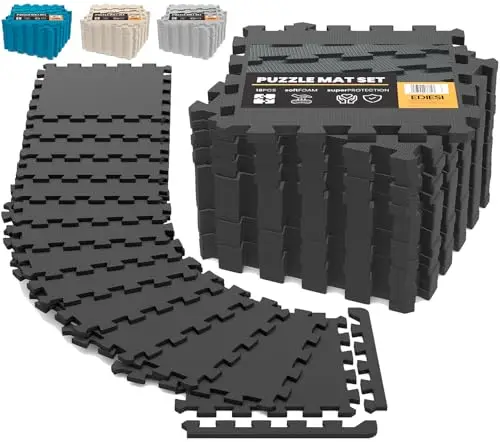 EDIESI, Suelo Gimnasio, Tatami, Ejercicio en Casa, para Maquinas de Deporte, Suelo Piscinas Desmontables, Colchoneta de Goma Eva, Alfombra Puzzle, Gym