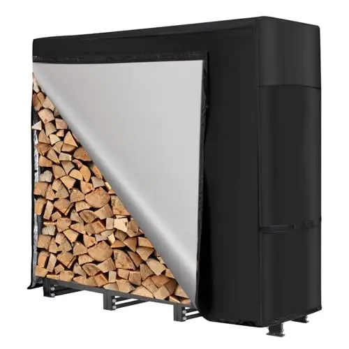 nalone 4ft estante leña exterior con