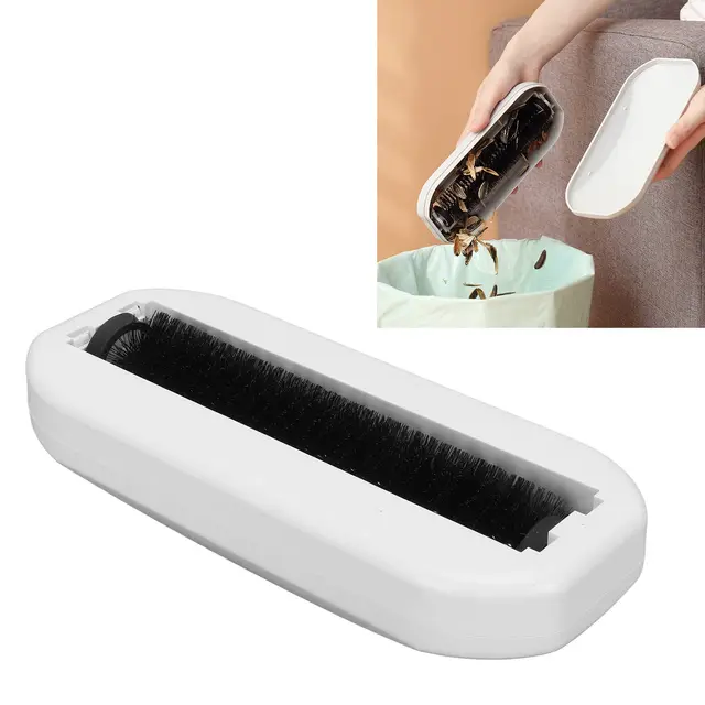 Cepillo para Migas con Ruedas, Barredora de Migas de Mano Reutilizable Recolector de Desechos de Cabello Suave para el Hogar Barredora de Migas con Ruedas para Mesa Sábanas