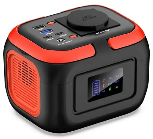 SinKeu Powerstation portátil de 97 WH, 26400 mAh, Mini generador con Enchufe de 120 W 230 V CA, 12 V CC, Puertos USB para teléfono móvil portátil, batería para Camping, Viajes, Emergencia (sin Panel