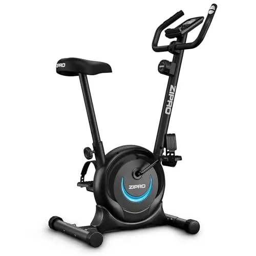 ZIPRO Bicicleta Estatica Magnetica con 8 Niveles de Resistencia, Soporte para Móvil, Monitor LCD, Sillín Confort, Bici Estatica para Cardio en Casa, Bicicletas Estaticas para Interior