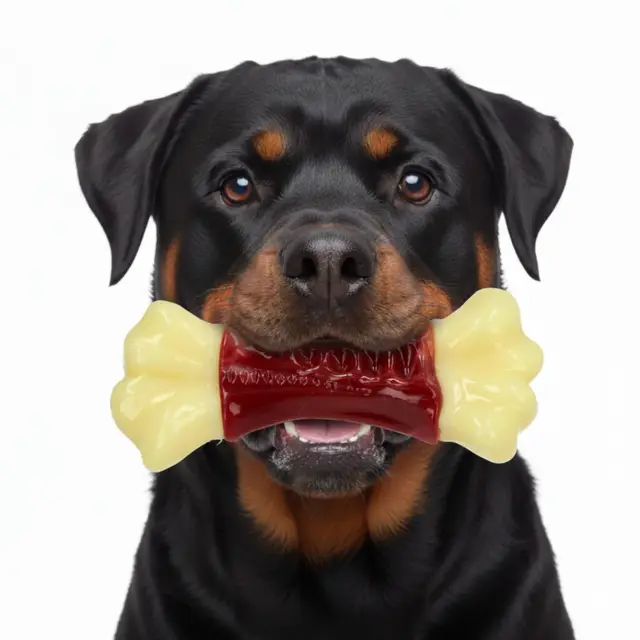 CE EVI Juguetes para Perros- Mordedor Perro 3 Opciones Según Mordida y Tamaño -Hueso Nylon 18 cm Resistente- Juguete Perro Indestructible -Huesos para Perros Grandes con Mordida Fuerte y Juego Diario