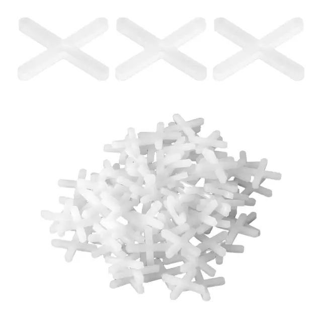 500 unidades de cruces para baldosas de 3 mm – Crucetas de alta calidad de plástico PP para aficionados al bricolaje y albañiles | Baldosas para paredes, suelos de salón/cocina/baño