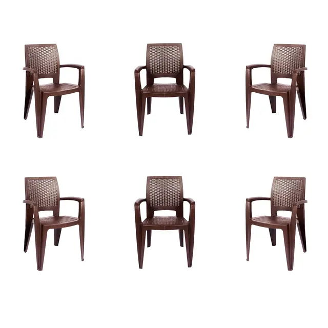 CREVICOSTA QUALITY MARK MARCAS DE CALIDAD - Set 6 Sillas de Resina Caribe (Chocolate)